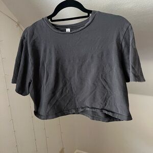 Charcoal Gray Women's Crop Top